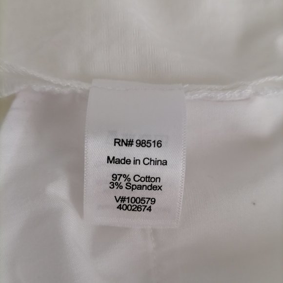Coldwater Creek Women's White Ripstop Calypso Crop Capri Pants Size 14 New - Picture 6 of 6